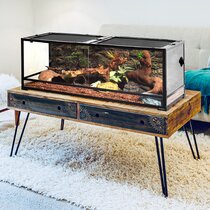 REPTI ZOO 85 Gallon Large Reptile Tank, Wide & Tall Tempered Glass Large  Reptile Terrarium 47.2 x 17.7x 23.6 for Tortoise Snake, Top Screen