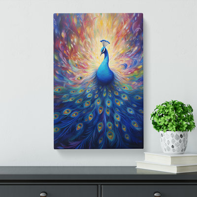 Peacock Symbolism - Wrapped Canvas