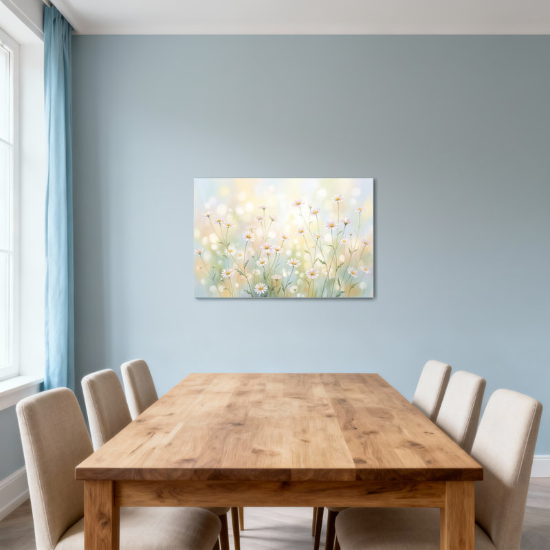 Plantes et fleurs sur fond doux, H 16 po x l 24 po