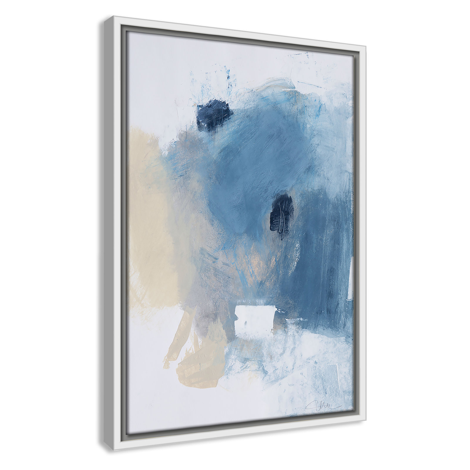 Runa "Coastal Carnival I" Print, White Floater Framed Canvas, No Mat, 19.5" H x 13.5" W x 2" D