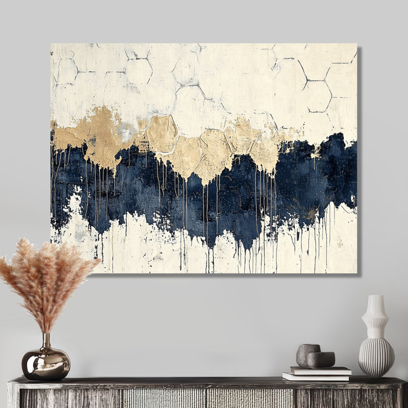 Abstrait géométrique paysage de forêt - art mural moderne en métal, impression géométrique en métal