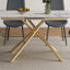 Ensemble de table de salle à manger extensible avec rallonge rétractable, base en X robuste et chaises confortables pour les petits espaces-1029058263-1029058266