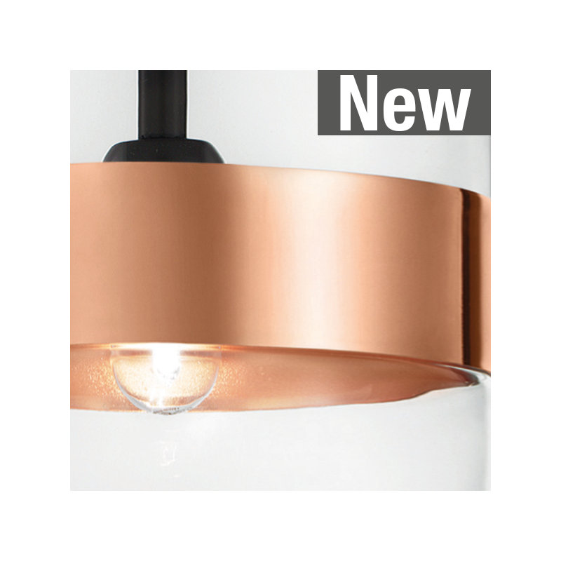 Futura Table Lamp M Crystal Copper Matt Black 1 E26 Ul, Crystal Copper, 19" H x 9" W x 9" D