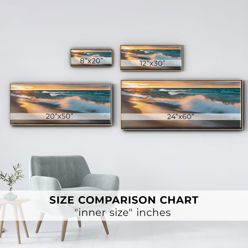 Miners Beach Light- Framed Canvas, 24" H x 60" W