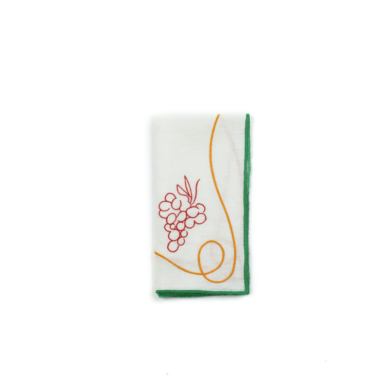 Fete Embroidered Linen Napkins