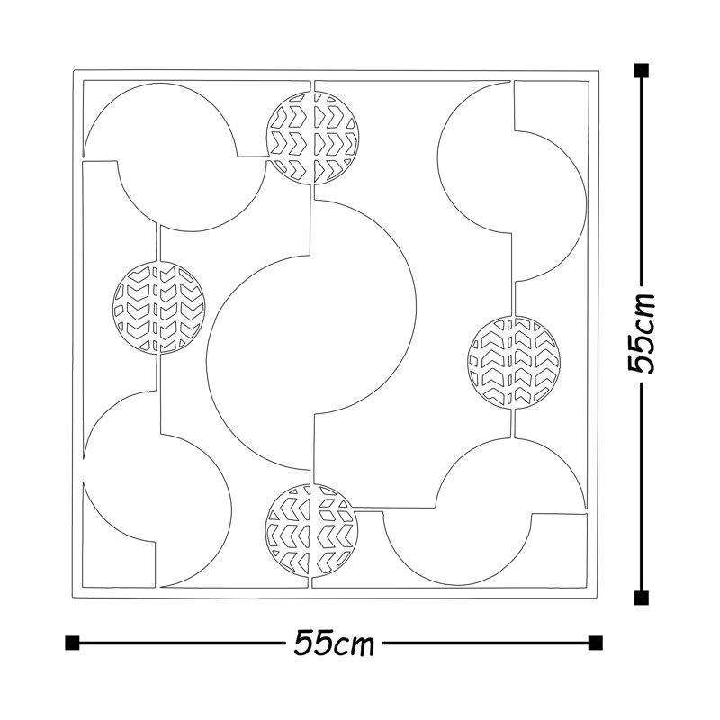 Nykeemah Hand-Painted Decorative Metal Wall Accessory, 21.7 x 21.7 x 2.0 inches | 100% Metal, Thickness: 0.06 inches | Unique Color Variations | Easy Wall Mounting | Perfect for Home Decor & Art Enthusiasts