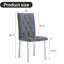  Grey Armless Dining Chairs with Buckled Grid Backrest, Elegant Vintage-Inspired Set of 4 for Dining Use, Grey-865299968-865296894-865296892