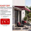 Store banne motorisé rétractable Awntech Key West Right, 7,3 m x 3 m, sauge-122740767-10768222-116053201