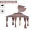 Pavillon de jardin en acier 10 x 13 pi, pour jardin avec toit ventilé et rideaux (kaki)-123218939
