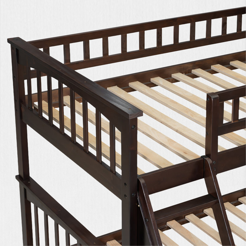 Twin Over Full Bunk Bed With Storage Drawers, Espresso
