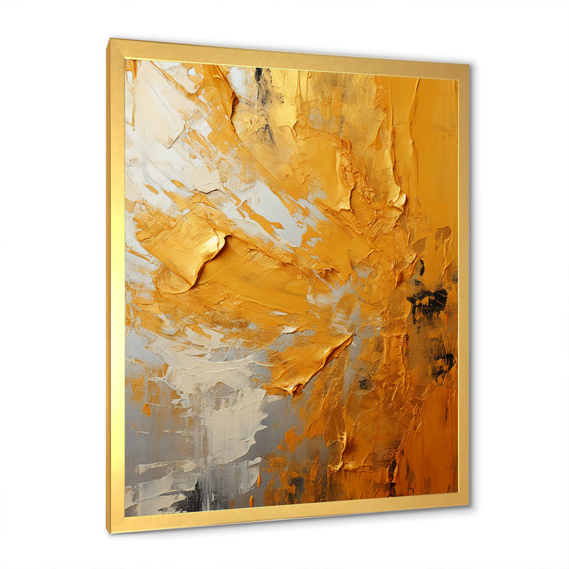 «Sunset Meadow Golden Landscape II», reproduction, Cadre doré simple, H 40 po x l 30 po x P 1,5 po