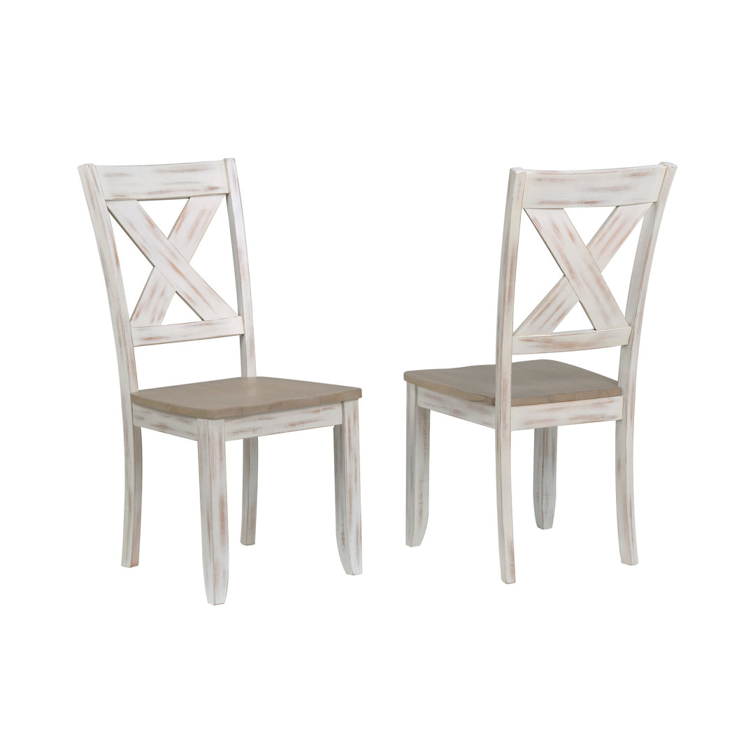 Wilkey 18.25'' H Solid Wood Side Chair (Set of 2) Sand & Stable™
