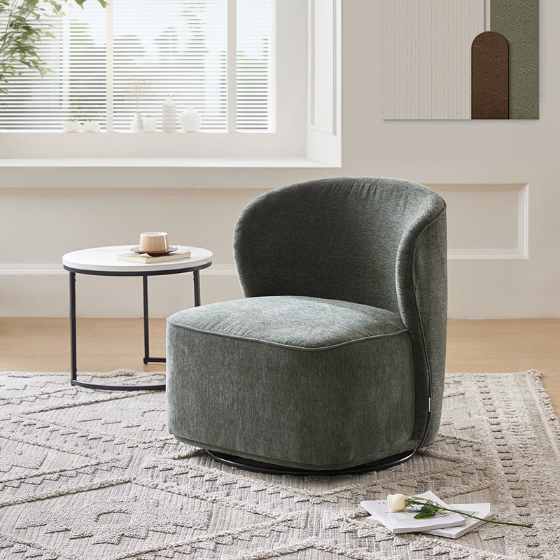 Coarse Linen Swivel Chair
