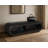 Wooden bench with a cushioned seat and open storage underneath.-903530247-903530266