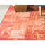 Tapis orange / beige à motif abstrait Veyo-1968479209