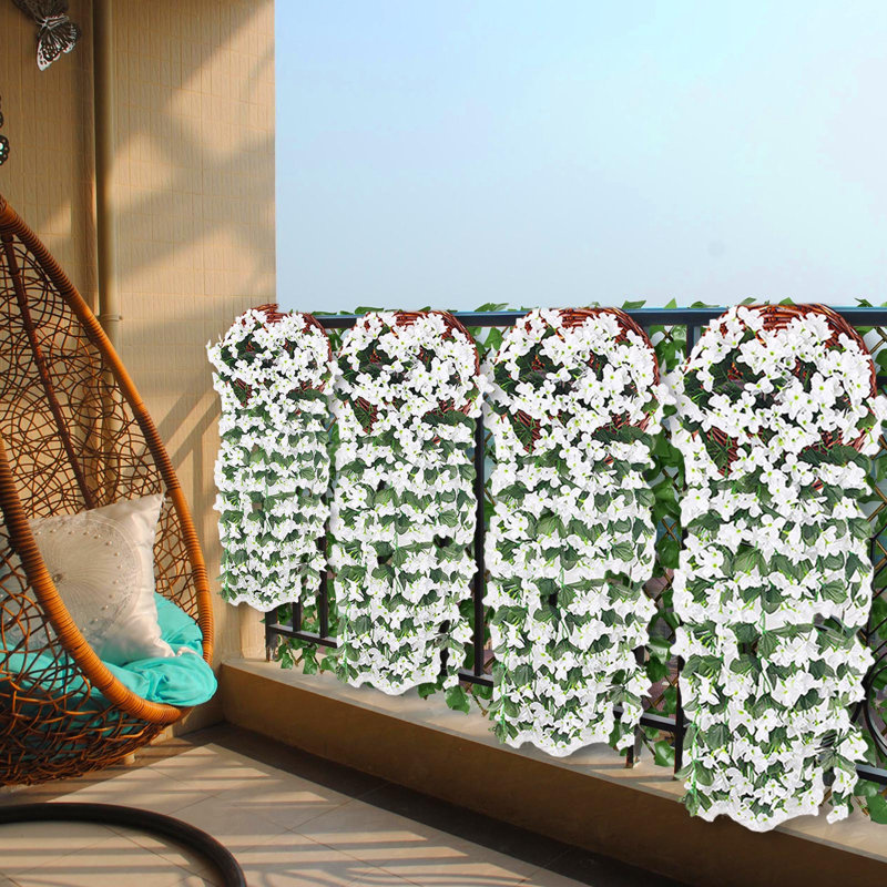 Faux fleurs artificielles pour la décoration de maison Kondieu, Blanc
