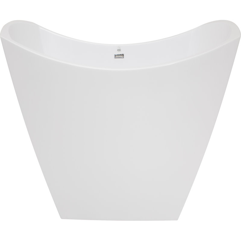 Denali 70'' L Soaking Bathtub, Glossy White, Matte Black