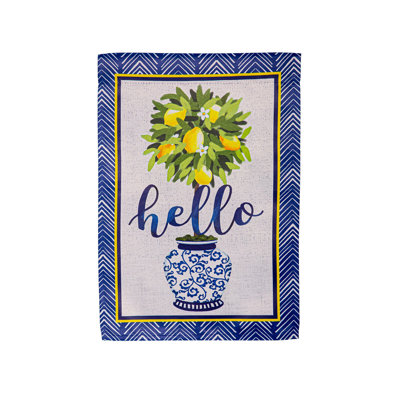 Drapeau de jardin Hello Lemon Tree