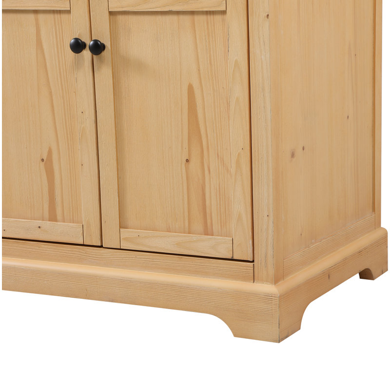 Meuble-lavabo double 72 po Pardue, Bois naturel