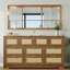 Commode 59 po en rotin de 10 po avec 10 tiroirs, commode en bois moderne avec poignées en métal, grande armoire de rangement pour la chambre à coucher, le salon, le couloir, la chambre de bébé-1628920453