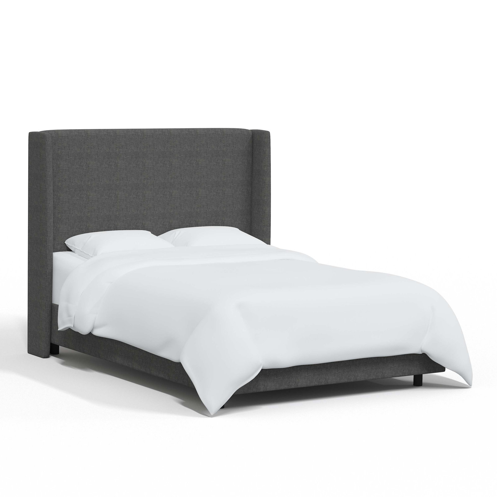 Tilly Upholstered Bed, California King, Zuma Charcoal Textured Linen