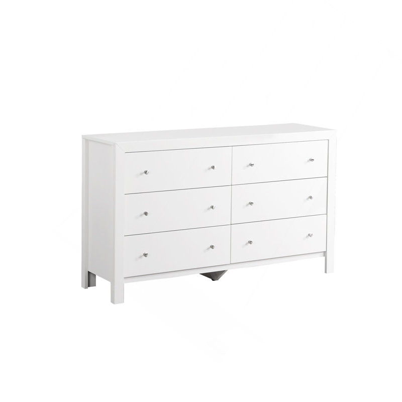 Elegant White Transitional Dresser