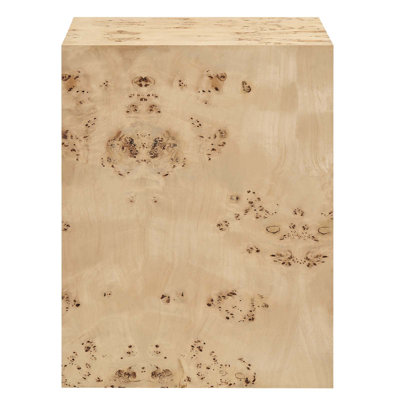 Modway Cosmos 16" Square Burl Wood Side Table