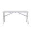 Table pliante en plastique 6 pi, table de pique-nique portable extérieure et intérieure, poignée - blanc-122585897-122585900