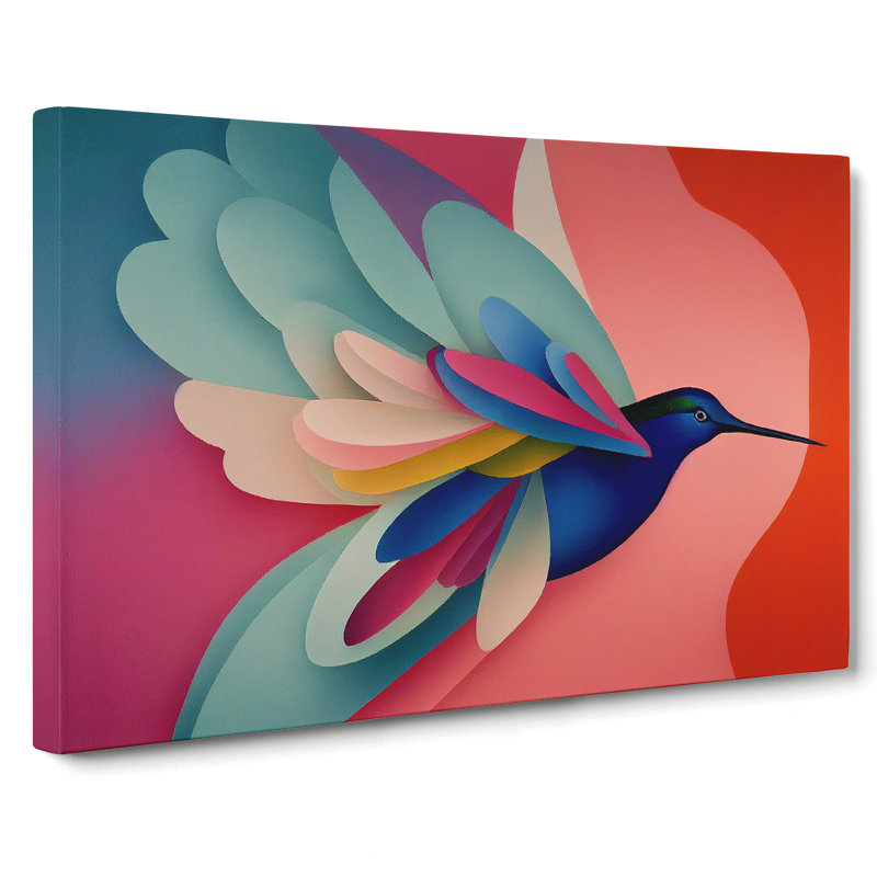Special Abstract Hummingbird - Wrapped Canvas, 50cm H x 76cm W x 3cm D