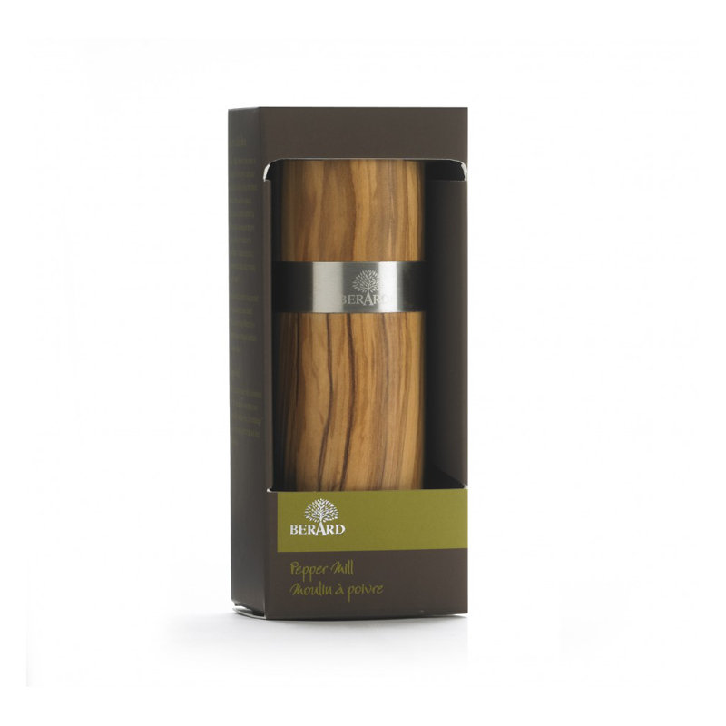 Berard France Acero Olive Wood Pepper Mill, Pepper Mill