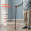 Walking Cane for Man Woman, Folding Walking Stick with 5-Level Adjustable Height & Anti-Slip Rubber Tip, Lightweight and Portable Aluminum Mobility Walking Aid for Seniors Adults, 220LBS Loading