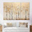 Minimalisme Golden Trees Harmony I - ensemble de reproduction d'art mural arbre-107764926-107764928