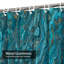 Rideau de douche bleu abstrait bleu sarcelle avec 12 crochets-1594894405
