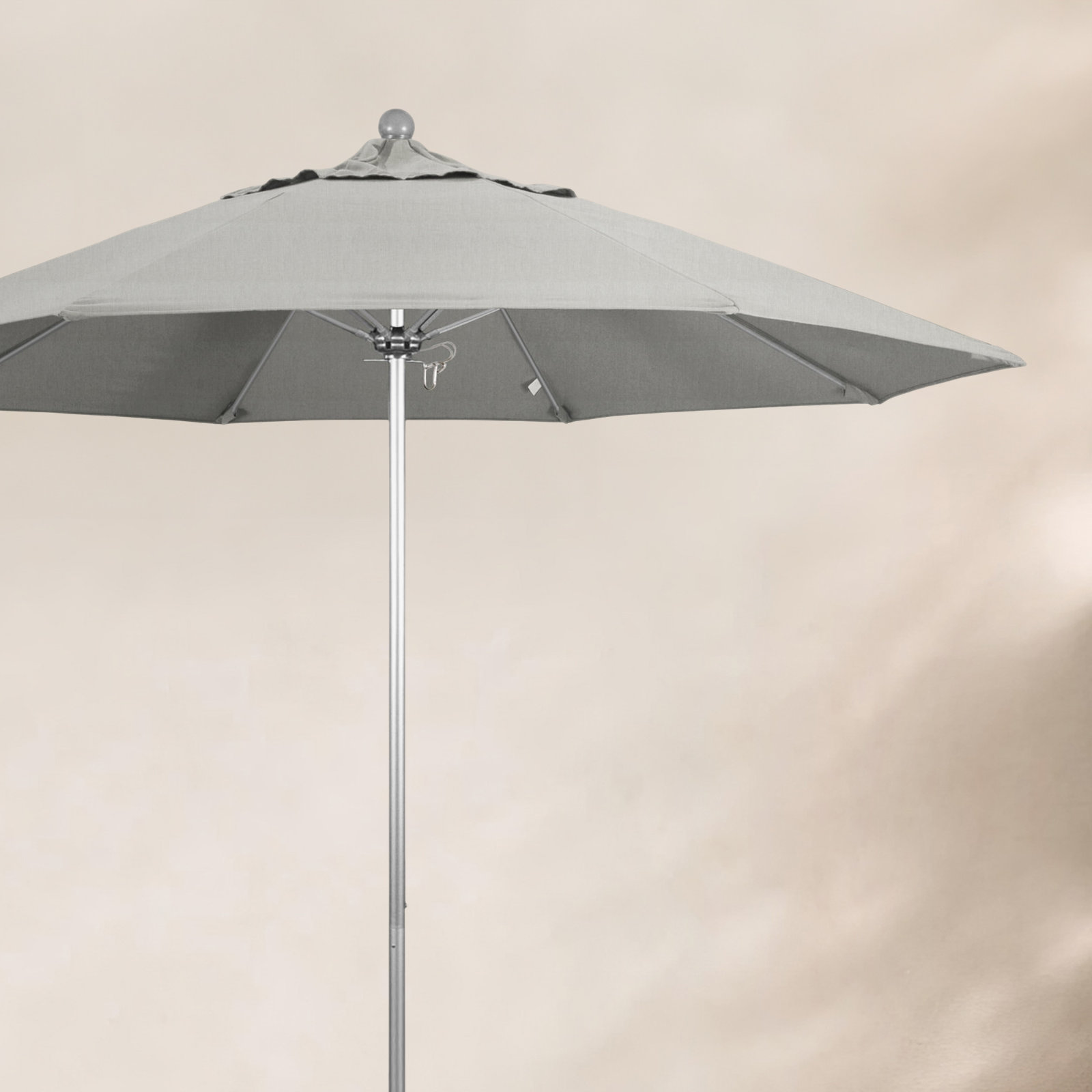 Maria 9' Sunbrella® Umbrella, Silver, Canvas Granite Sunbrella® Canvas