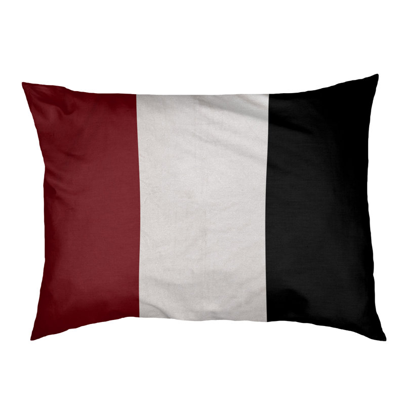 Coussin Ohio Football, Très grand (l 50 po x P 40 po x H 7 po), Grenat / noir