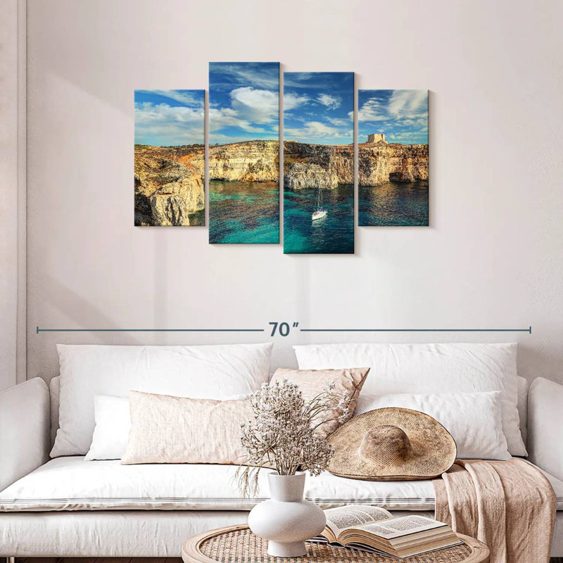 Gillard Comino Coastal Cliffs, 27" H x 43" W