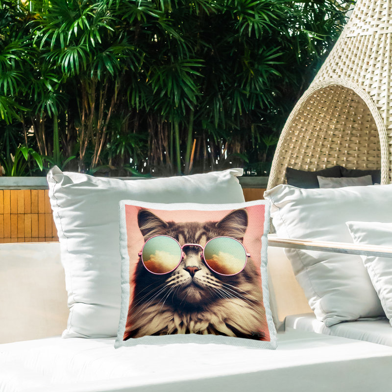 Conception de coussin décoratif pour chat en forme de nuage et de chat par Roozbeh Bahramali