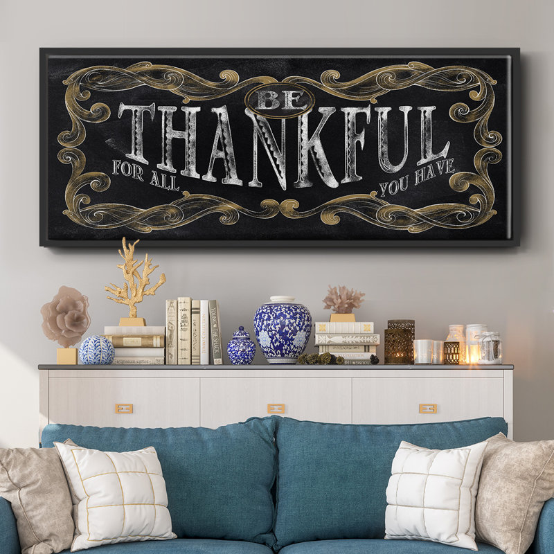 Be Thankful- Framed Canvas