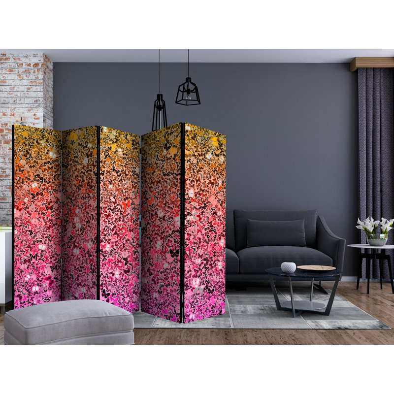 225cm W x 172cm H 5 - Panel  One Sided Room Divider Folding Room Divider