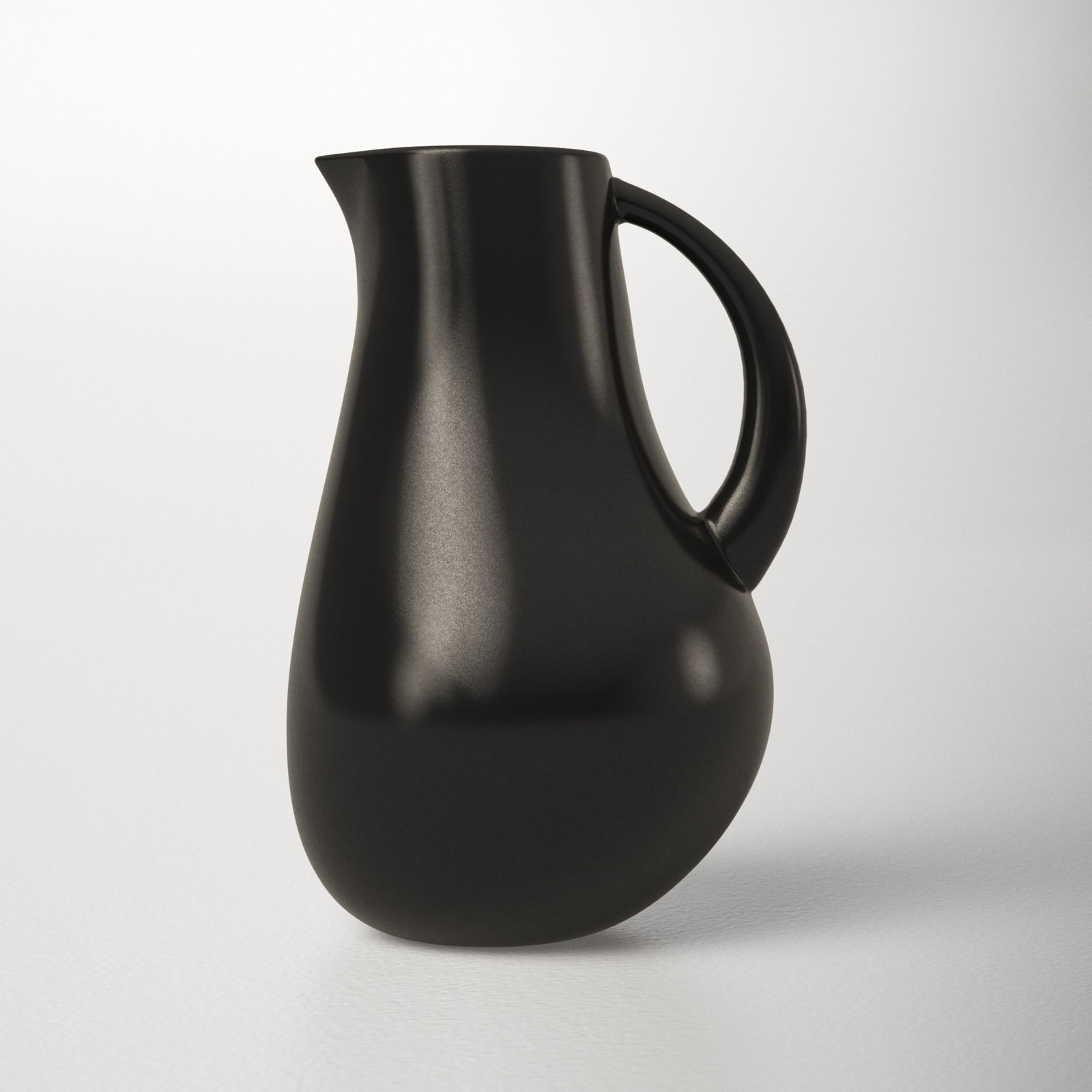 Borgen Stoneware Pitcher, Onyx