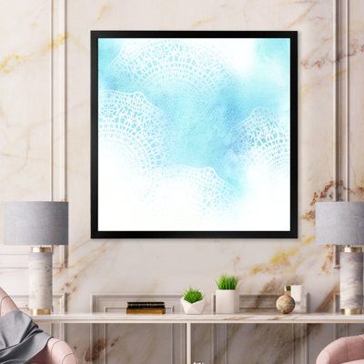 " White Lace On Light Blue "