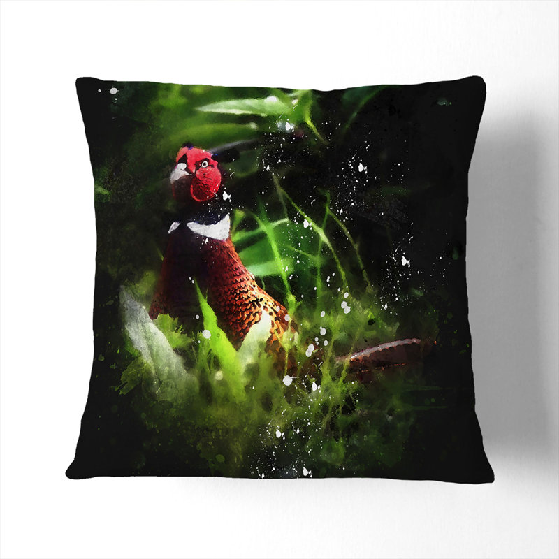 Pheasant Bird Vol.1 Scatter Cushion, 40cm H x 40cm W x 15cm D
