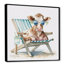 Vache se prélassant avec lunettes de soleil I - reproduction sur toile-86808323-110954785