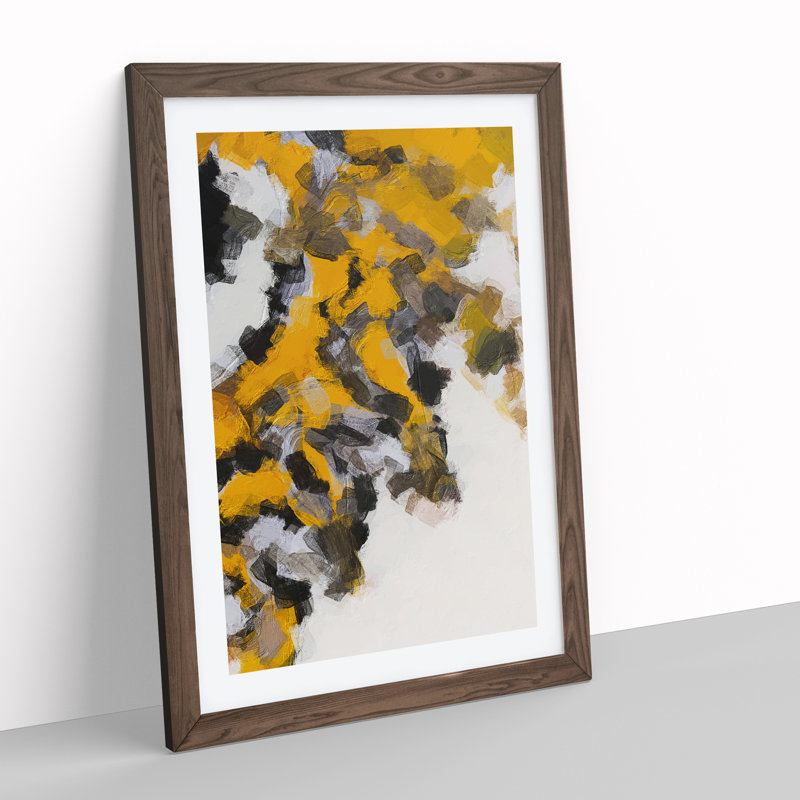 The Opposition Abstract - Framed Print, 64cm H x 46cm W x 2cm D, Walnut Framed
