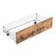 Lit superposé simple au dessus d'un lit simple en argent avec métal-696046351