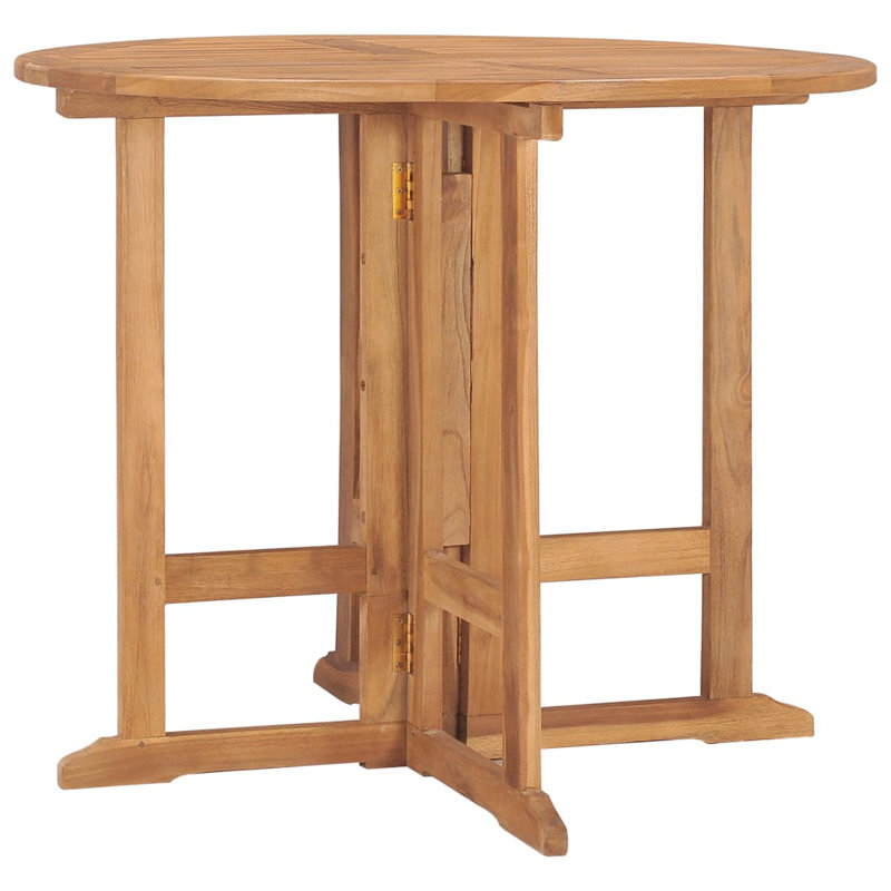 Bruto Foldable Wooden Dining Table, 35.4" W x 35.4" L x 29.5" H