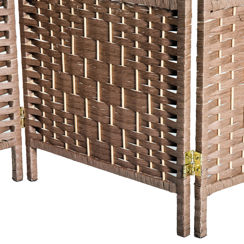 Paravent de 6 pi de hauteur avec écran d'intimité. Tissage artistique pour une intimité élégante. 3 panneaux et charnières pratiques. Paravent portable. Avec ajoute de l'élégance.