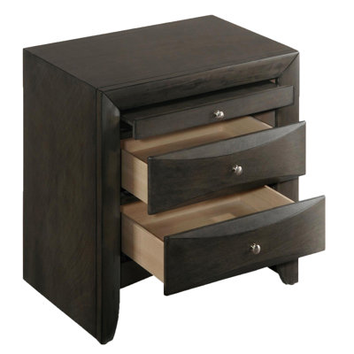 Chambre à coucher 2 Table de chevet en chêne gris - et tendance pour beaucoup d'espace de rangement et de style