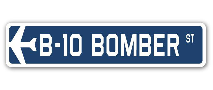 Plaque de rue Amaro B-10 Bomber Air Force, H 8 po x l 36 po x P 1 po