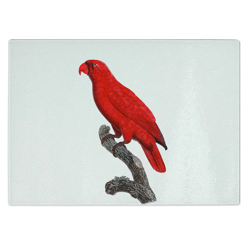 Tempered Glass Lory Chopping Board, 28.5 cm W x 20 cm L